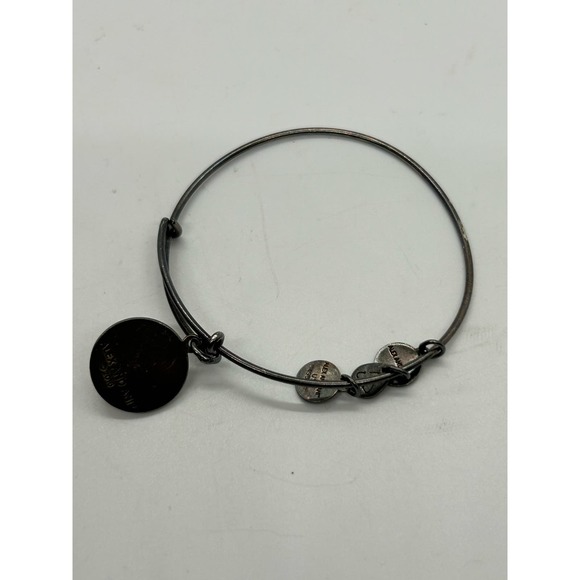 Alex & Ani Bracelet Because I Love You Silver Charm Bangle - Picture 1 of 3